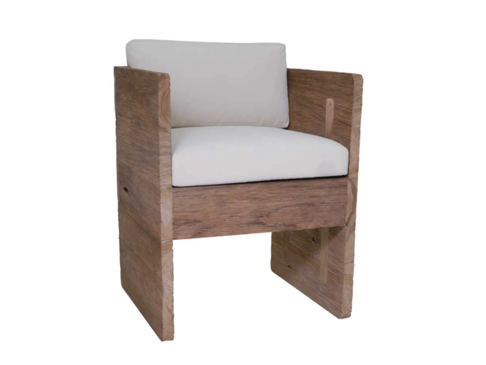 STRATOS - Teak and fabric garden chair _ Il Giardino di Legno